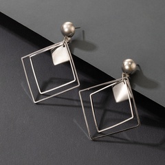 simple irregular square multilayer earrings wholesale Nihaojewelry