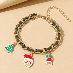Serie de Navidad simple pulsera de Papá Noel al por mayor Nihaojewelry