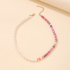 fashion retro style pearl colorful beads short necklace wholesale Nihaojewelry