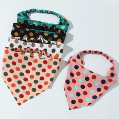 Polka dot triangle scarf headband set wholesale Nihaojewelry