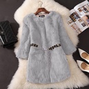 2021 winter new imitation Haining Rex rabbit fur Korean womens midlength slim coat fashion send chainpicture10