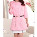 2021 winter new imitation Haining Rex rabbit fur Korean womens midlength slim coat fashion send chainpicture15