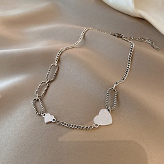 retro hollow heart splicing necklace wholesale Nihaojewelry