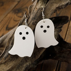 Cross-Border Independent Station Halloween Earrings Personality Pumpkin Ghost Hat Leather Earrings Halloween Ornaments