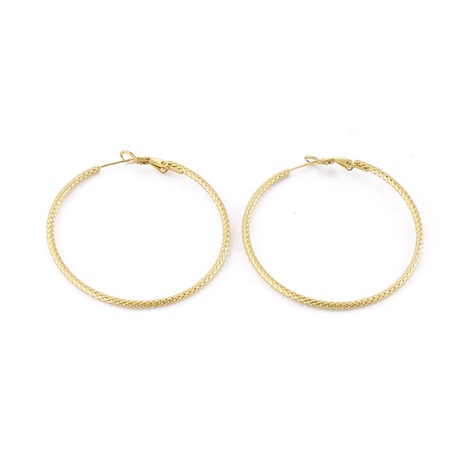 simple big circle geometric curved stainless steel earrings wholesale Nihaojewelry's discount tags