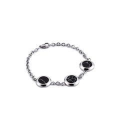 Korean style stainless steel round turquoise bracelet wholesale Nihaojewelry
