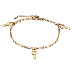 pendentif clé de mode en acier inoxydable bracelet de cheville en gros bijoux Nihaojewelry