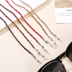 New 3mm Crystal Glasses Chain Korean Woven Bead Necklace Crystal Glasses Mask Chain Dual-Use Extension Chain Anti-Separation Rope