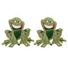fashion animal frog diamond earrings wholesale jewelry Nihaojewelry