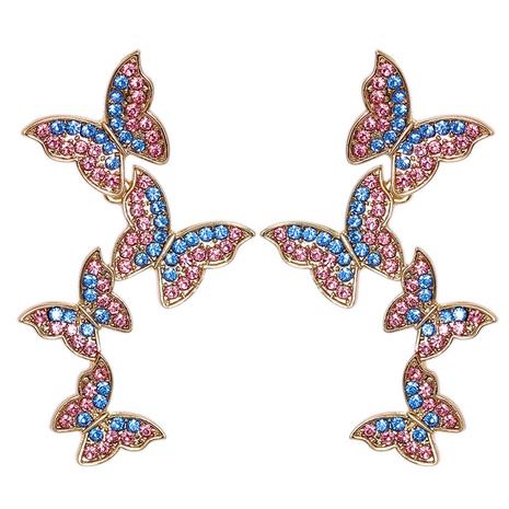 Korean style diamond butterfly earrings wholesale jewelry Nihaojewelry's discount tags