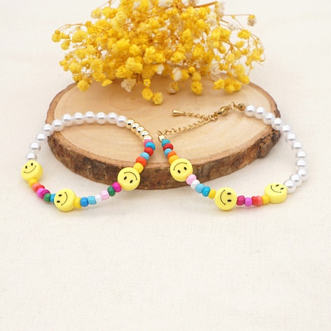 Farbe Perlen Spleißen Perle Smiley Armband Großhandel nihaojewelry's discount tags