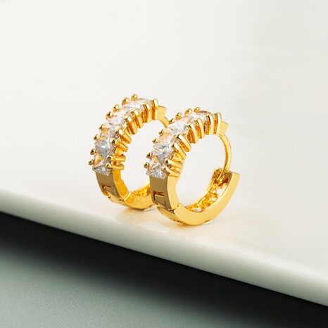Korean style copper micro-inlaid zircon earrings wholesale nihaojewelry's discount tags