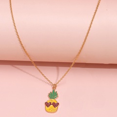 color fruit pineapple pendant necklace wholesale nihaojewelry