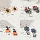 CrossBorder New Arrival Halloween Series Funny Spider Skull Earrings European and American Exaggerated Fun Pumpkin Bat Earringspicture10