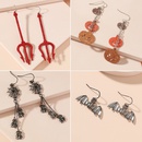 CrossBorder New Arrival Halloween Series Funny Spider Skull Earrings European and American Exaggerated Fun Pumpkin Bat Earringspicture13