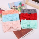 childrens solid color elastic bow hairband wholesale Nihaojewelrypicture13