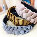 Korean Style DoughTwist Style Plaits Headband Fabric Candy Color Pressure NonSlip Headband Wide Edge Sweet AllMatching Pure Color AllMatching Hair Accessoriespicture7
