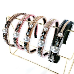 Korean style lace diamond pearl thin hairband wholesale jewelry Nihaojewelry