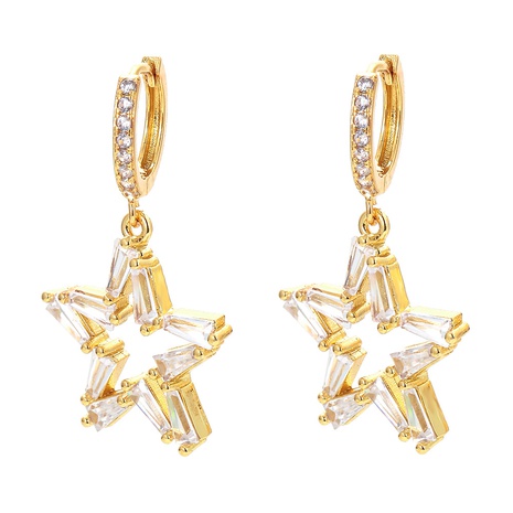 retro five-pointed star hollow earrings wholesale Nihaojewelry's discount tags
