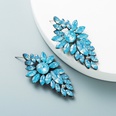 Retrolegierung eingelegte farbige Diamanten mehrschichtige Weidenblattfrmige Ohrringe Grohandel Nihaojewelrypicture16
