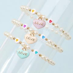 Heart Pendant Pearl Bracelet Set Wholesale Nihaojewelry