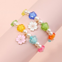 Flower pendant pearl bracelet wholesale Nihaojewelry