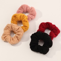 solid color fluffy hair scrunchies set wholesale Nihaojewelry