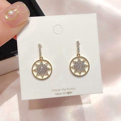Korean Octagonal Mango Star Copper Earrings Wholesale Nihaojewelry