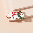 Broche de oso polar con lazo de aleacin de Navidad al por mayor Nihaojewelrypicture7