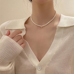 Koreanische neue Perle kleine goldene Kugel Schlüsselbeinkette Großhandel Nihaojewelry