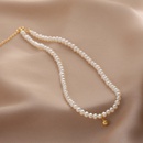 Koreanische neue Perle kleine goldene Kugel Schlsselbeinkette Grohandel Nihaojewelrypicture13