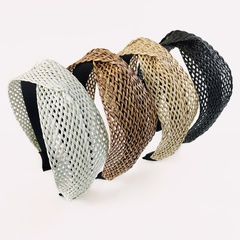 raffia straw woven mesh bohemian style headband wholesale jewelry Nihaojewelry