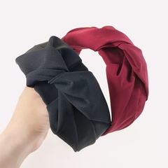 solid color wide side knotted korean style headband wholesale jewelry Nihaojewelry