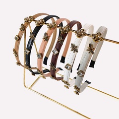 Korean style leather bee flower thin headband wholesale jewelry Nihaojewelry