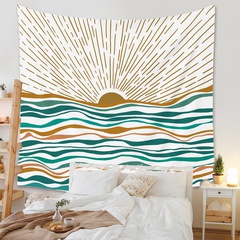 Tapiz bohemio decoración de la habitación tela de pared océano amanecer impresión al por mayor Nihaojewelry