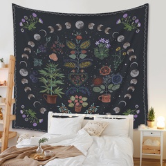 Bohemian Plant Moon Painting Tapestry Room Decoration Wall Cloth Wholesale Nihaojewelry