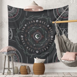 Bohemian Plant Moon Painting Tapestry Room Decoration Wall Cloth Wholesale Nihaojewelrypicture21