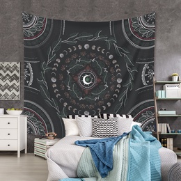 Bohemian Plant Moon Painting Tapestry Room Decoration Wall Cloth Wholesale Nihaojewelrypicture20