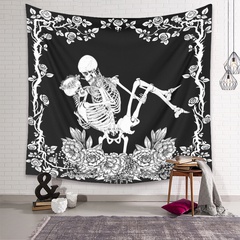 tapiz de cráneo negro retro decoración de fondo del hogar venta al por mayor Nihaojewelry