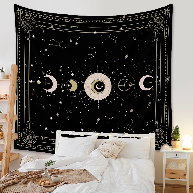 bohemian tapestry room decoration decorative cloth star moon printing wholesale nihaojewelry