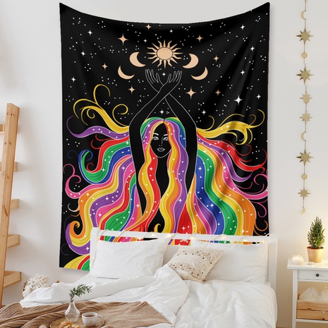 bohemian witch printing tapestry decorative background cloth wholesale Nihaojewelry's discount tags