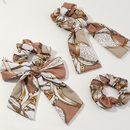 retro floral knotted ribbon silk scarf bow knot hair scrunchies set wholesale Nihaojewelrypicture6