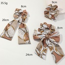 retro floral knotted ribbon silk scarf bow knot hair scrunchies set wholesale Nihaojewelrypicture8