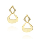 fashion simple inlaid zircon hollow prismatic copper earrings wholesale nihaojewelrypicture10