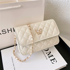 new solid color embossed butterfly lock messenger bag wholesale Nihaojewelry
