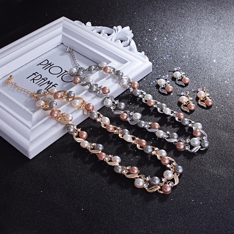 Bijoux Fantaisie Parures Bijoux | Boucles D39oreilles Collier De Perles D39imitation Multicolore De Mode Mis En Gros Nihaojewelry - LW32561