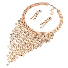 Fashion Multilayer Tassel Diamond Necklace Earrings Wholesale Nihaojewelry