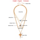 retro multilayer clavicle thin chain blue devils eye pendant necklace wholesale Nihaojewelrypicture10