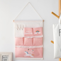 Wall Storage Hanging Bag behind the Door Cloth Dormitory Good Things Wall Hanging Convenient Bedside Mobile Phone Storage Bag Wall Hanging Hanging Bag
