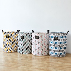 Contrast color plaid household cloth dirty clothes basket wholesale Nihaojewelry